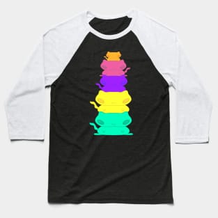 Stack of Cats Baseball T-Shirt